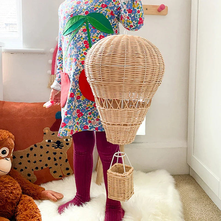 Lisslune | Handcrafted Rattan Woven Balloon Mobile Ornament