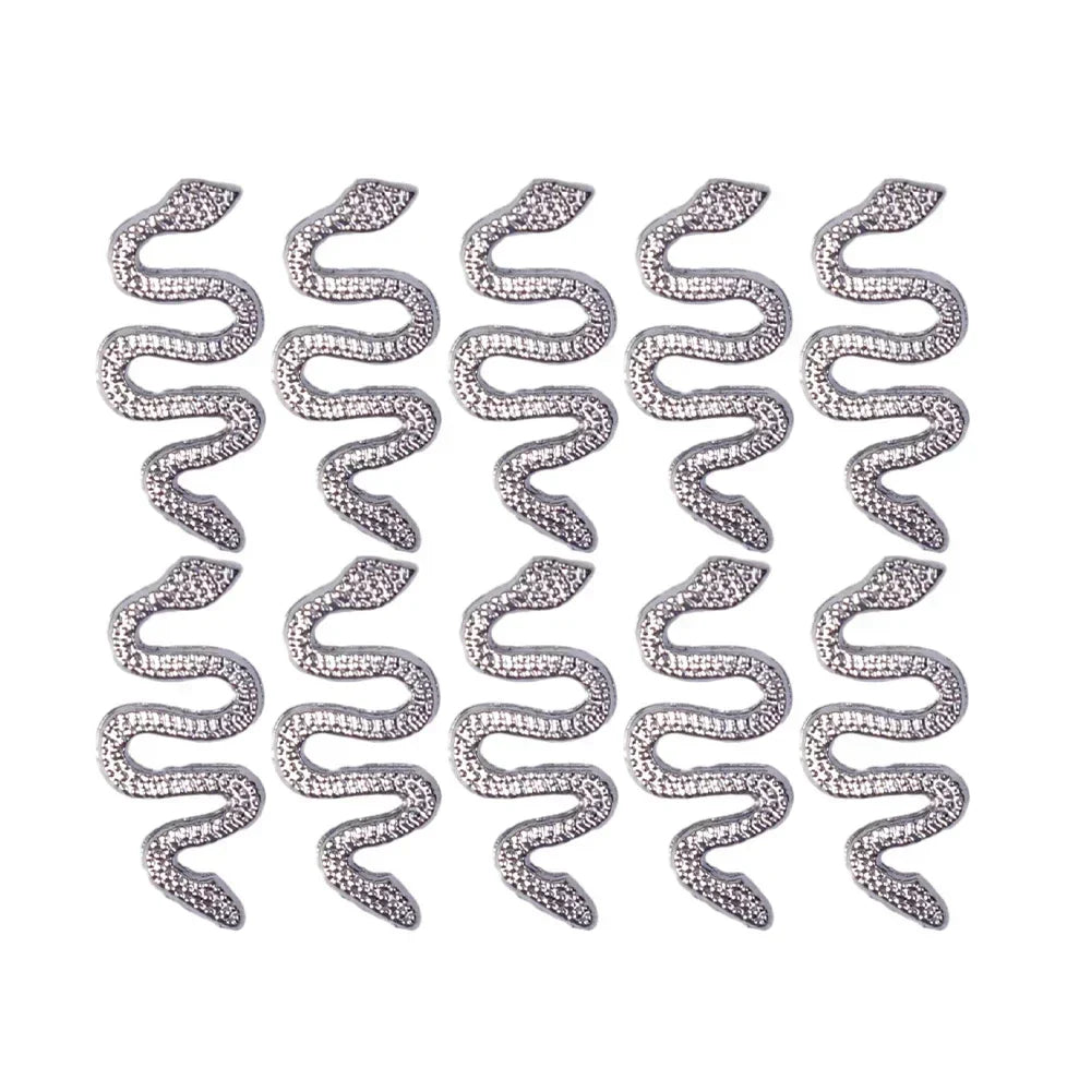 Rynx | 10 Pieces Alloy Snake Butterfly Nail Charms Design 3D Metal Nail Art Rhinestone Decorations Jewelry Gemstone Manicure Design Accessories