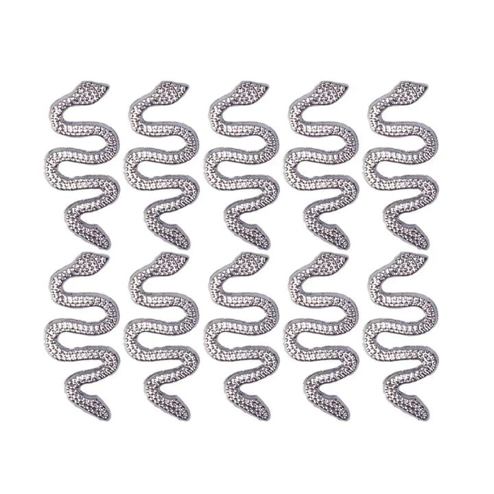 Rynx | 10 Pieces Alloy Snake Butterfly Nail Charms Design 3D Metal Nail Art Rhinestone Decorations Jewelry Gemstone Manicure Design Accessories
