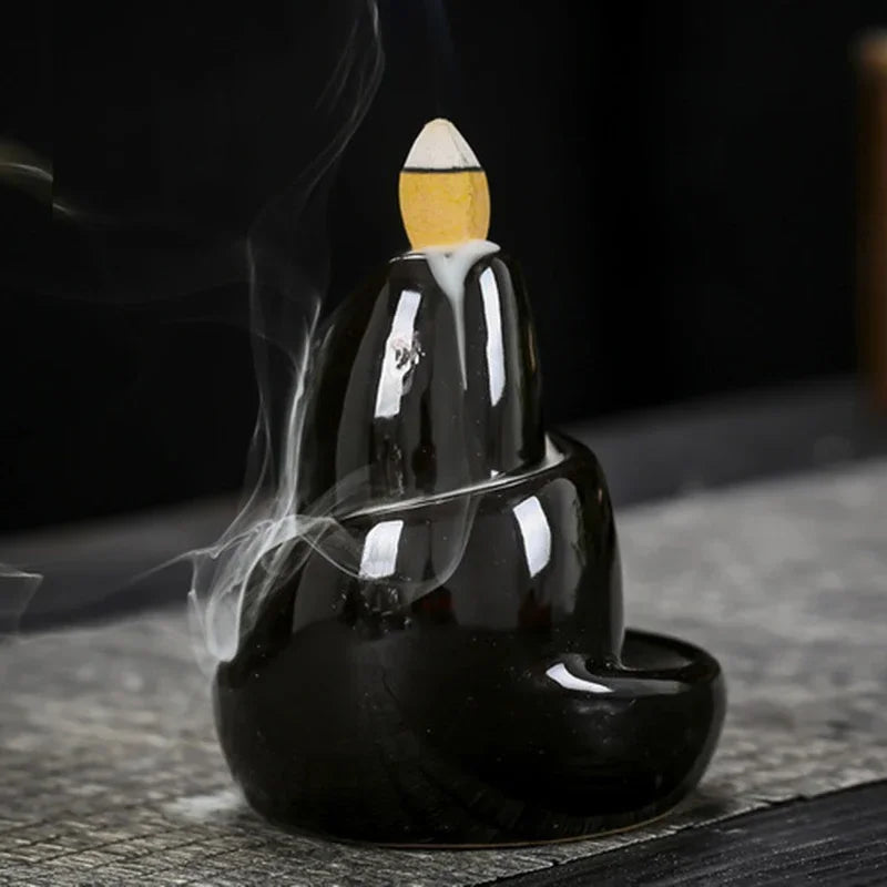 Lisslune | Black River Ceramic Backflow Incense Burner