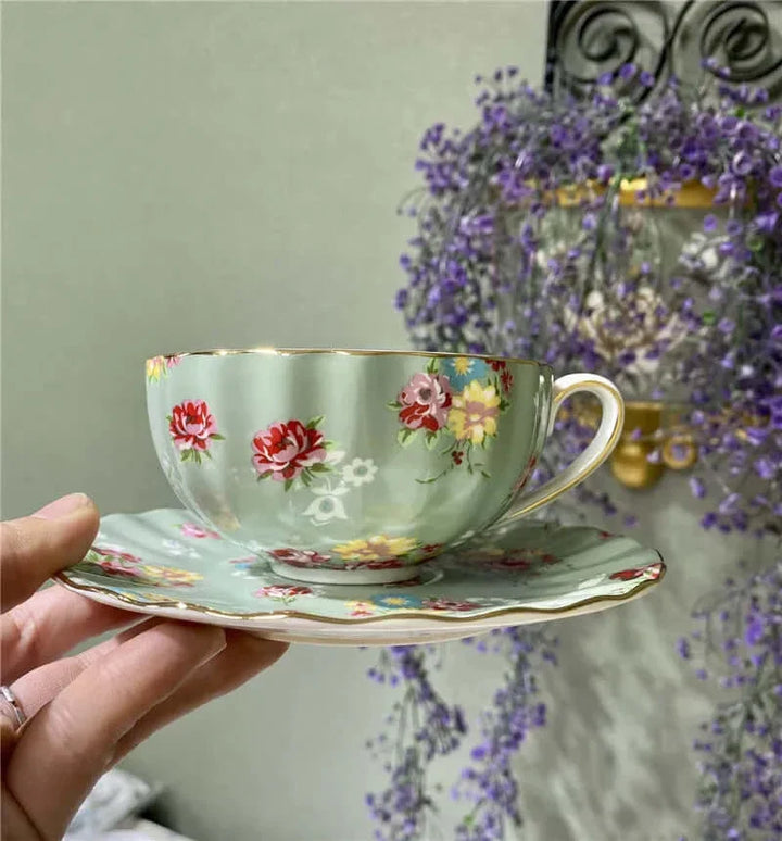 Lisslune | Elegant Bone China Porcelain Coffee Cup - Luxurious and Unique Design
