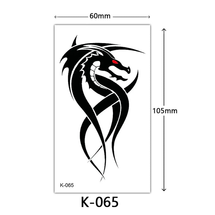 Rynx | New Temporary Tattoo Stickers Sexy Totem Butterfly Dreamcatcher Transfer Flash Tattoo Women Neck Hand Body Art Artificial Tattoos Men