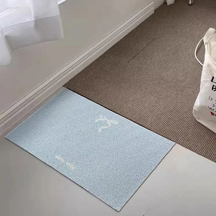 Rynx | Korean Style PVC Bow Door Mat Cuttable Entrance Welcome Mat Rug Anti-Dust Pad Outdoor Aesthetic Living Room Decor