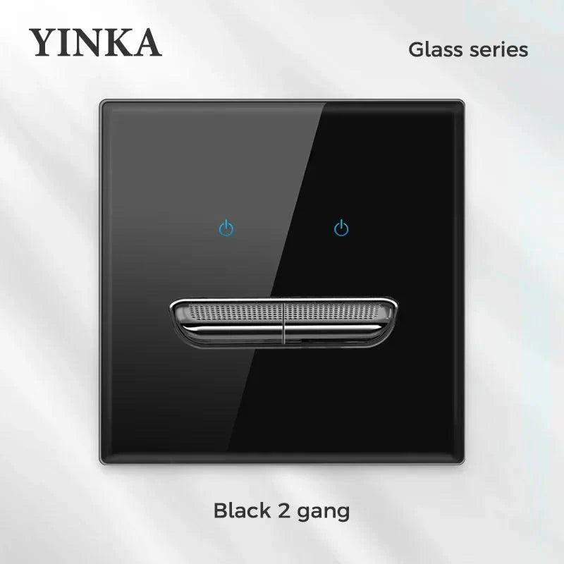 Lisslune | Elegant LED Crystal Glass Light Switch Panel - Versatile Multi-Control System