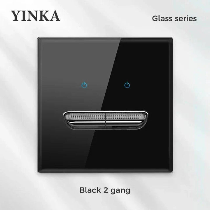 Lisslune | Elegant LED Crystal Glass Light Switch Panel - Versatile Multi-Control System