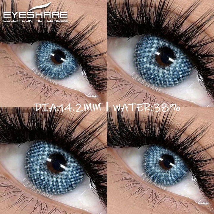 Rynx | Colorful Contact Lenses for Eyes 2 Pieces Blue Lenses Green Lenses Beautiful Pupil Annual Makeup Cosmetic Contact Lens