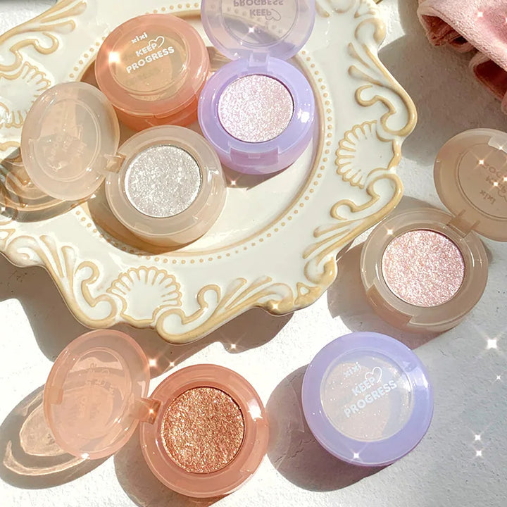 Rynx | Diamond Glitter Monochrome Eyeshadow Palette Color Changing Eyeshadow Highlighter Sequins Waterproof Long-lasting Eye Makeup Pigments