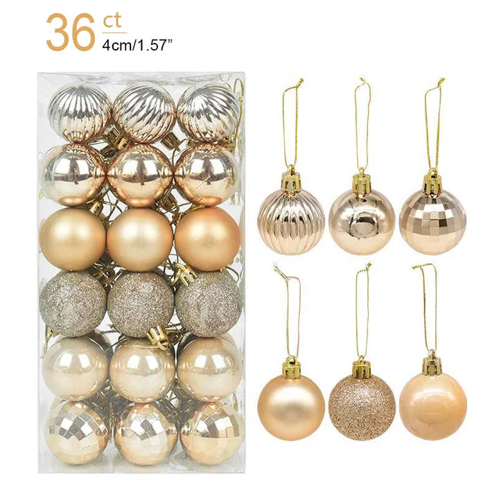 Rynx 1box Christmas balls Christmas tree decoration ball Xmas hanging tree ornament home party decor New Year gift Noel Navidad