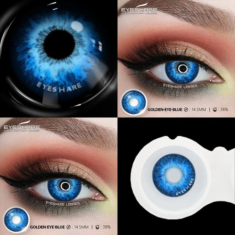 Rynx | 1 Pair Cosplay Color Contact Lenses for Eyes Crazy White Lenses Anime Black Lenses Halloween Beauty Makeup Lens Annual