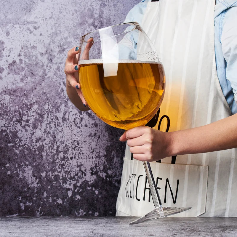 Lisslune | Huge 106 Oz Wine Glass and Beer Mug Combo - 3000ML Extra Large Crystal Glass for Parties, Weddings, and Celebrations