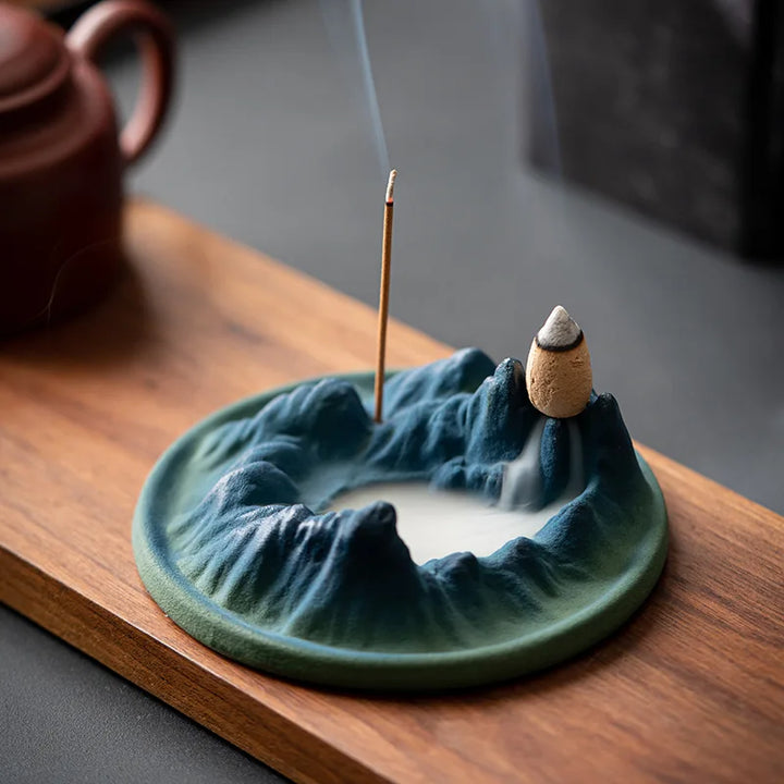 Lisslune | Mistic Mountain Ceramic Waterfall Incense Burner