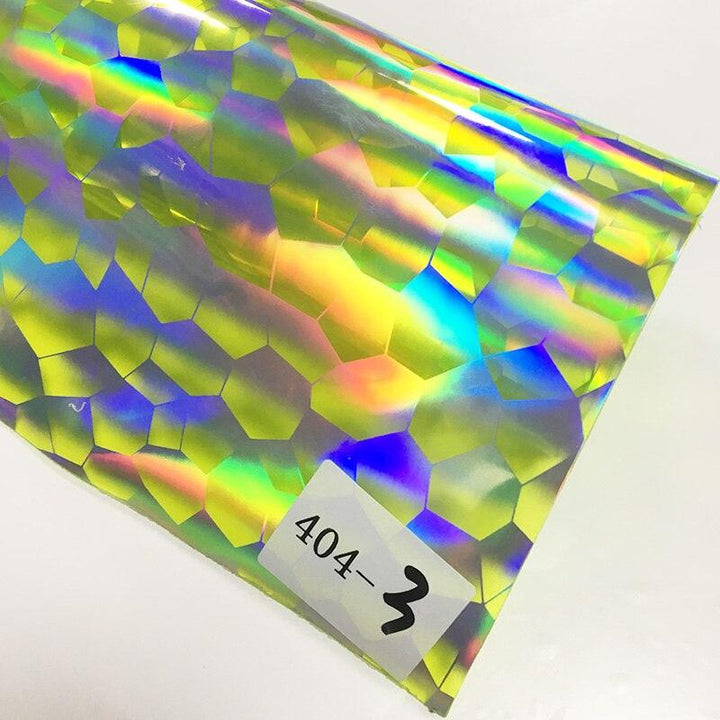 Lisslune | Iridescent football pattern PVC jelly vinyl fabric - Ideal for creative projects