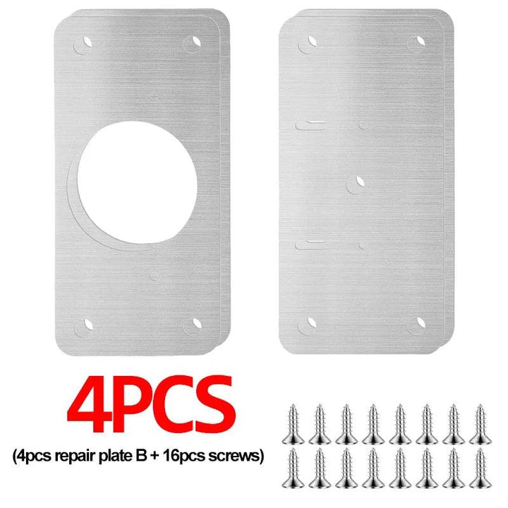 Lisslune | Premium Stainless Steel Silver Hinge Repair Solution for Furniture and Cabinet Revitalization