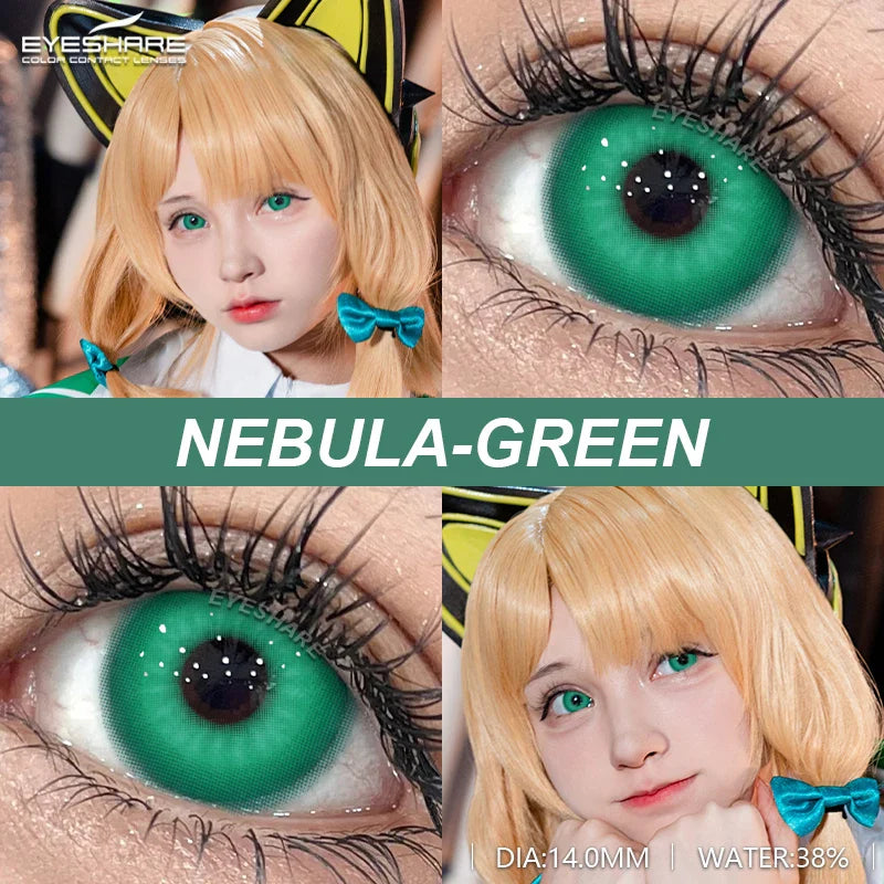 Rynx | 2 Piece Set Cosplay Contact Lenses for Eyes Anime Colored Contact Lenses Blue Contact Halloween Beautiful Pupil Annual Contact Lenses