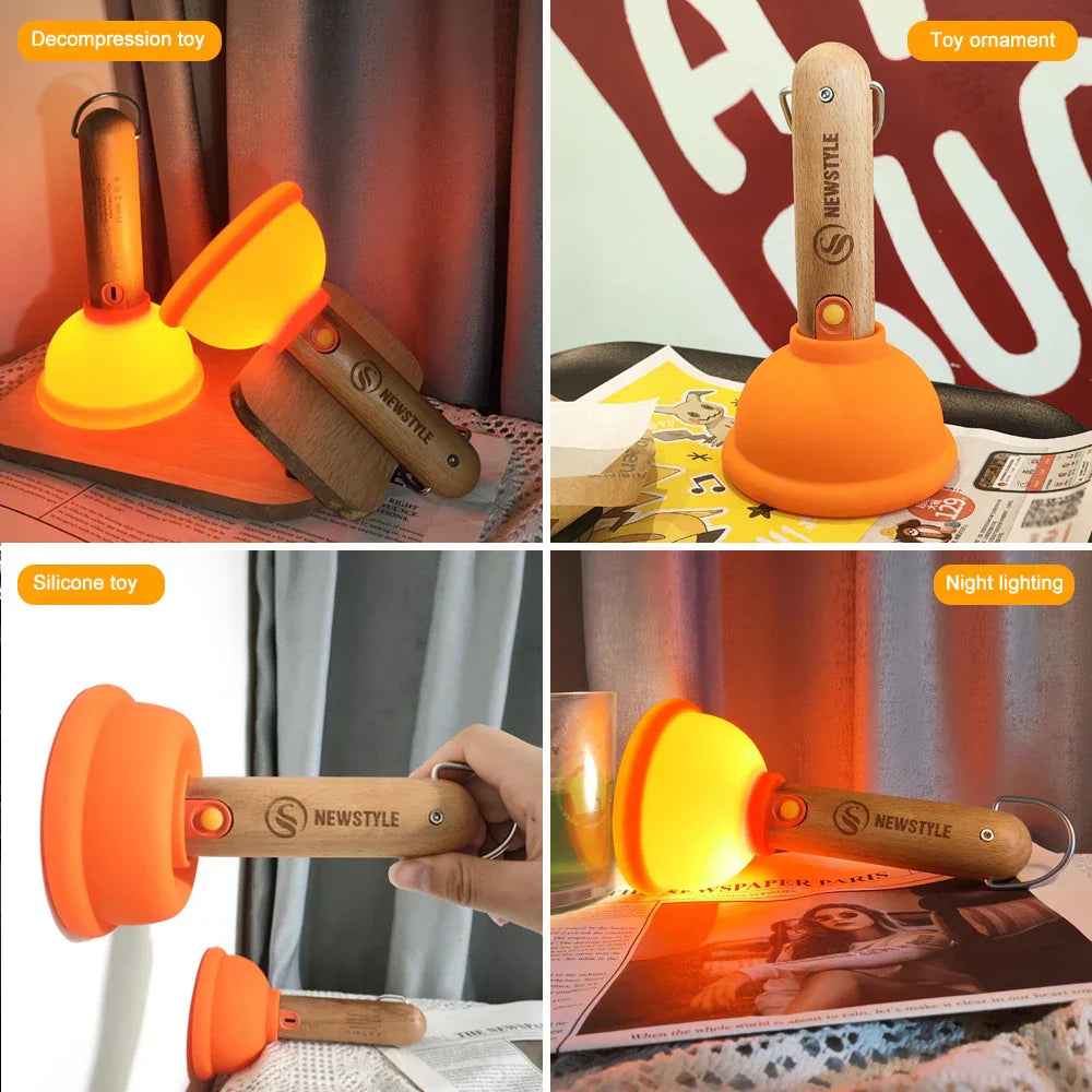 Lisslune | Plunger Style Stress Relief LED Night Lamp