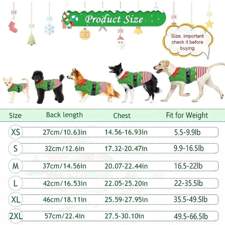 Lisslune | Dog Christmas LED Striped Vest