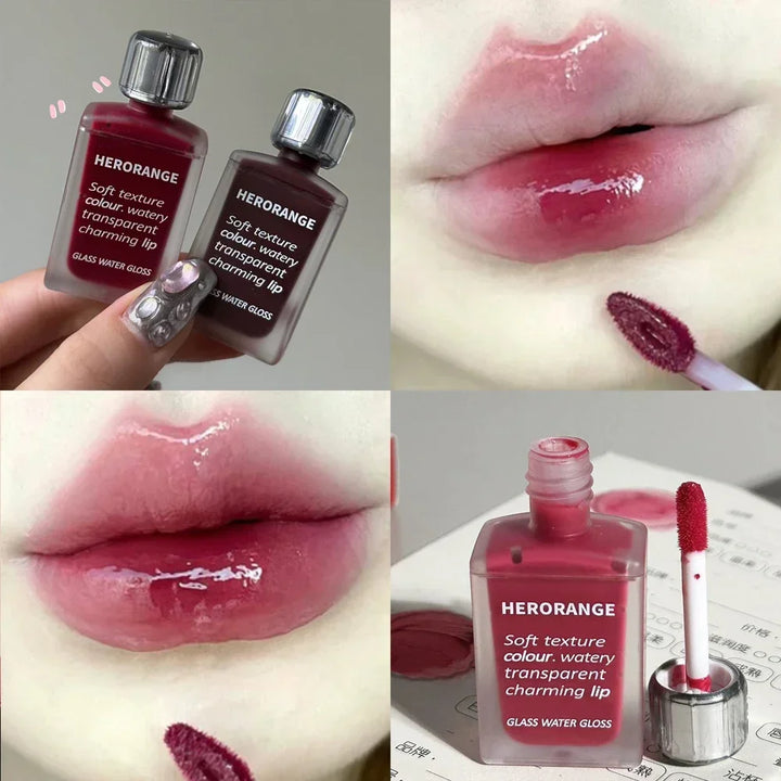 Rynx | 6 Colors Water Mirror Shine Lip Lacquer Naturally Long-Lasting Moisturizing Not Easily Removable Makeup Liquid Lipstick Cosmetics