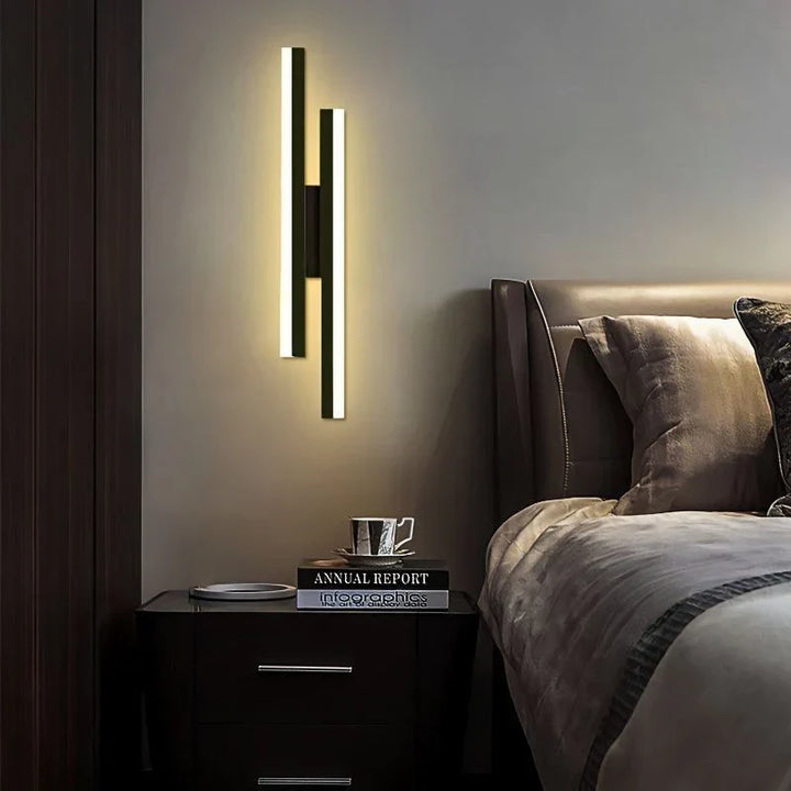 Lisslune | Modern LED Wall Lamp: Black/Gold Acrylic Room Decoration Light