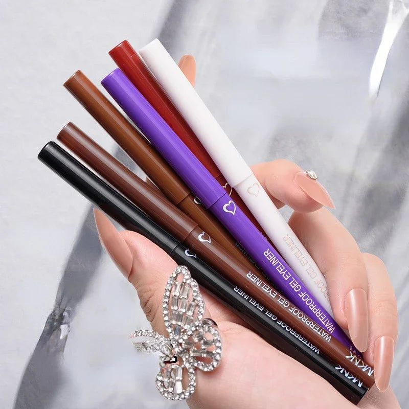 Rynx | 1Pcs Black Brown Sexy Long-lasting Eyeliner Pencil Waterproof Pigment Pink Eyeliner Pencil Women's Fashion Color Eye Makeup Cosmetics