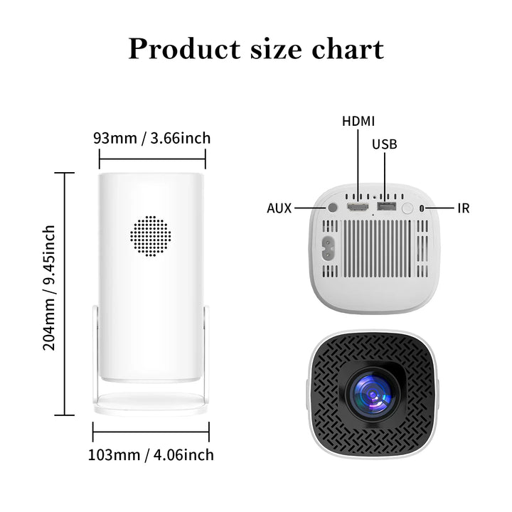 Lisslune | Smart Mini Android 4K Support Home Cinema Projector