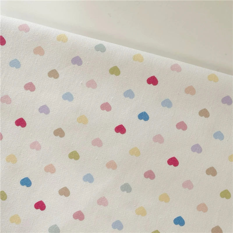 Rynx | Pure cotton twill color love tulip bow rose fabric skirt bag trousers handmade DIY sewing fabric elegant bedding tablecloth