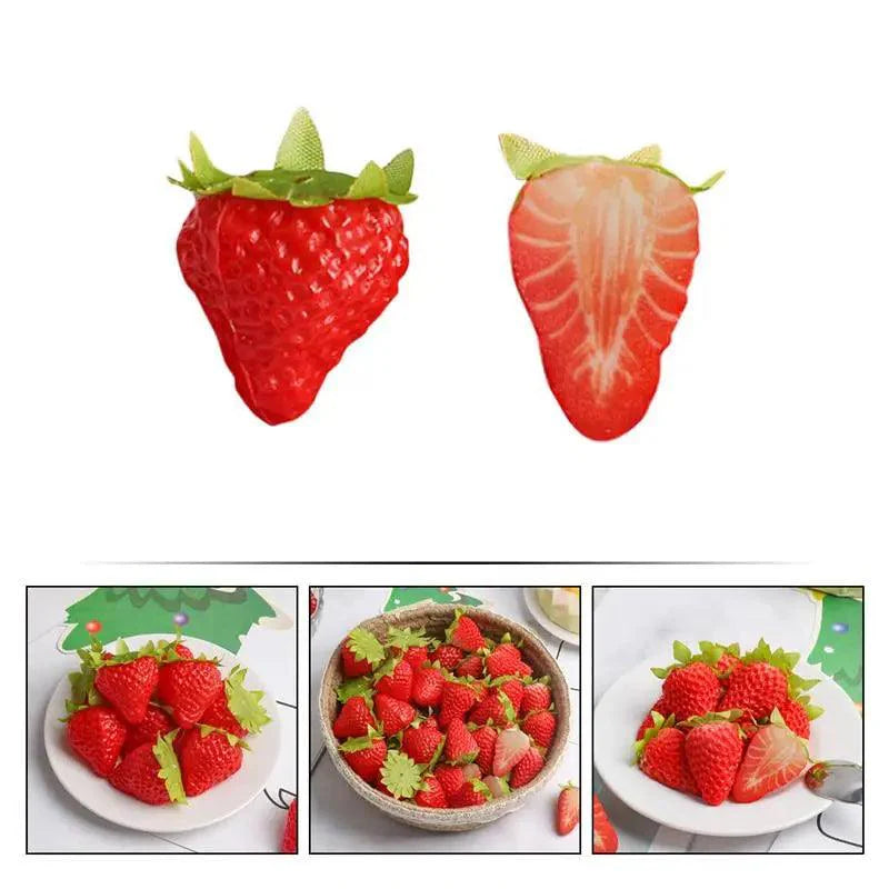Lisslune | Charming 10-piece Realistic Strawberry Home Decor and Craft Set