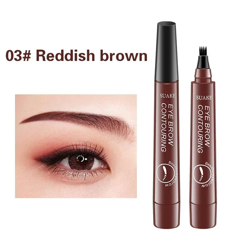 Rynx | 4-Point Eyebrow Pencil Makeup for Women Waterproof Liquid Eyebrow Pencil Makeup Long-lasting Cosmetics Microblade Eyebrow Pencil