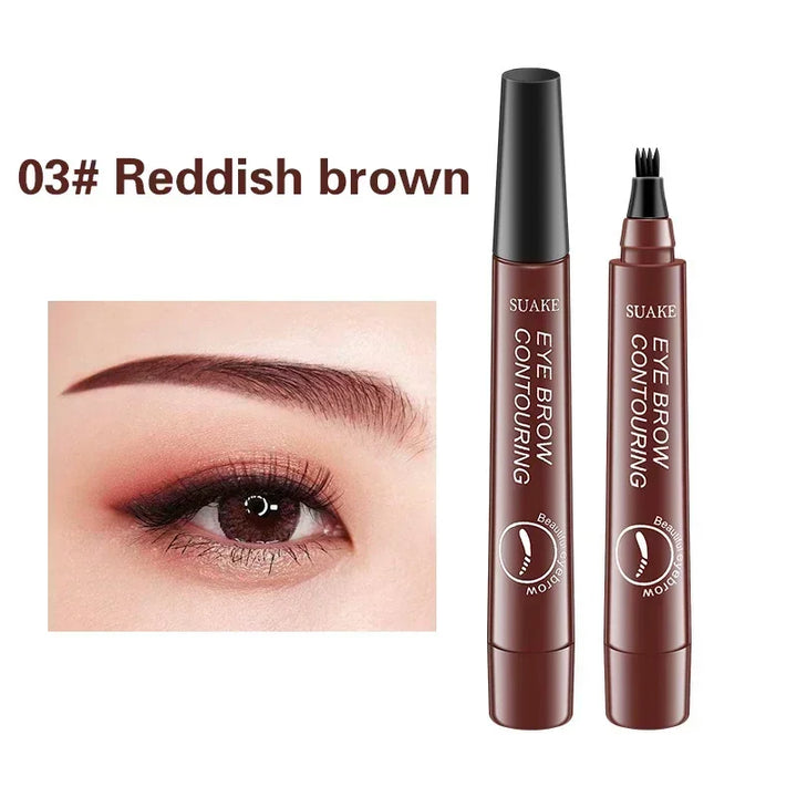 Rynx | 4-Point Eyebrow Pencil Makeup for Women Waterproof Liquid Eyebrow Pencil Makeup Long-lasting Cosmetics Microblade Eyebrow Pencil