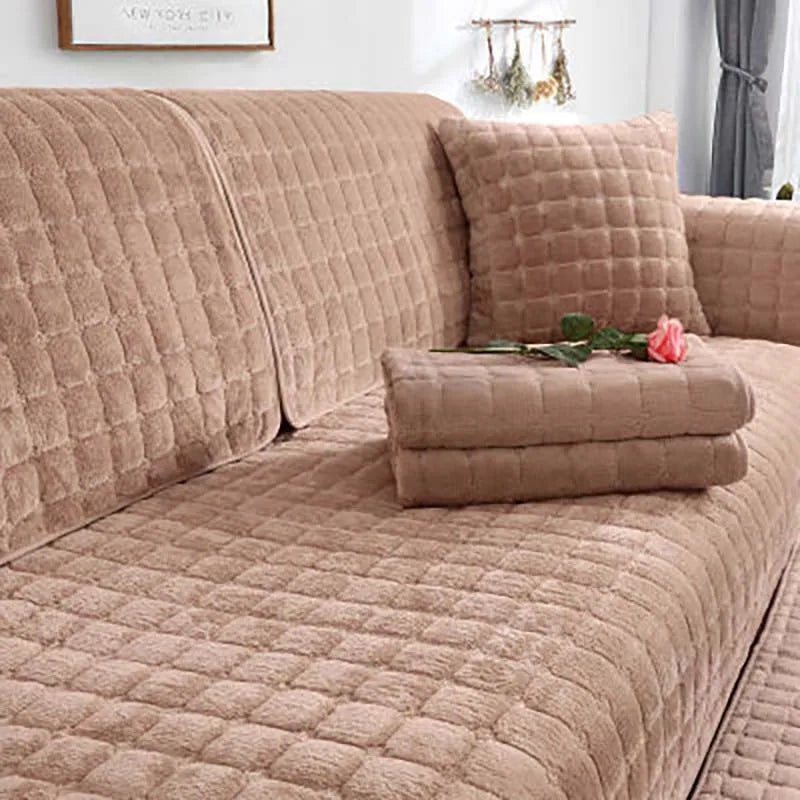 Lisslune | Cozy Soft Thick Plush Non-Slip Sofa Cover
