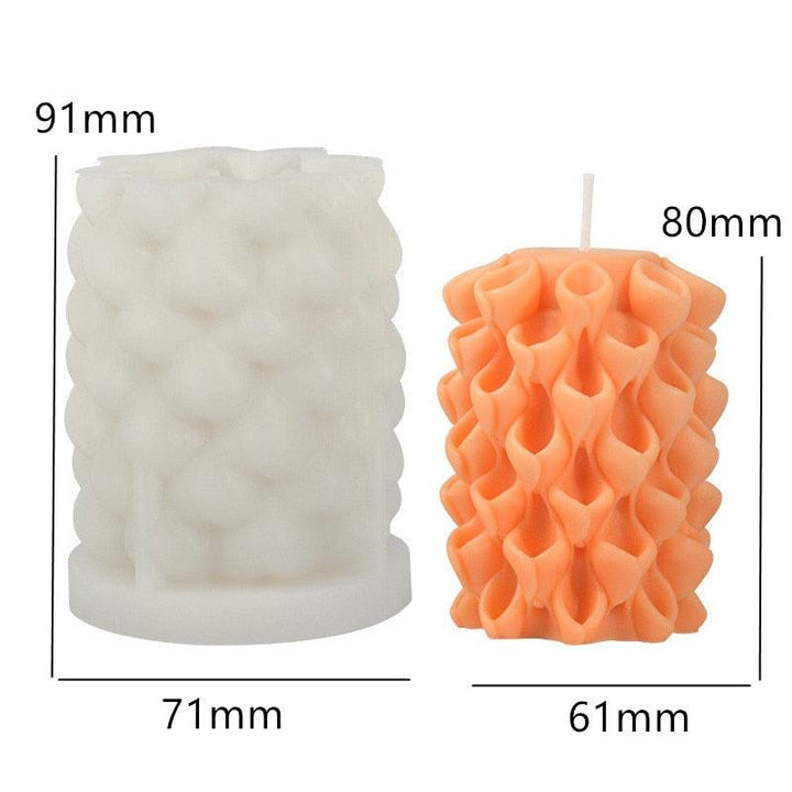 Lisslune | Creative spiral column silicone mold for unique candle and soap making!