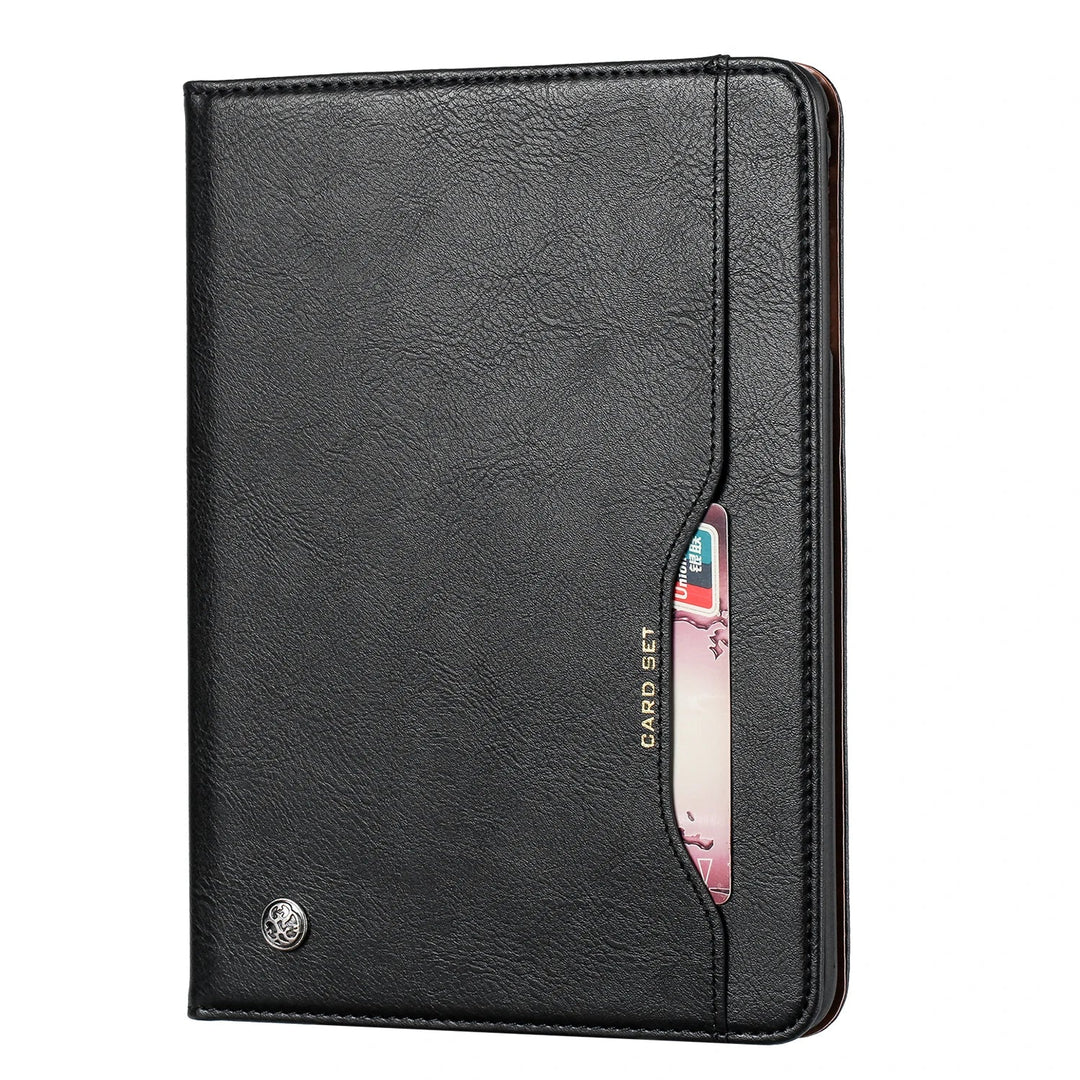 Lisslune | Leather Flip Case for iPad 9.7 (2017-2018), 10.2 (7th/8th Gen), Air 2/3/4, Pro 9.7/10.5/11 - Waterproof, Shockproof, Business Tablet Case
