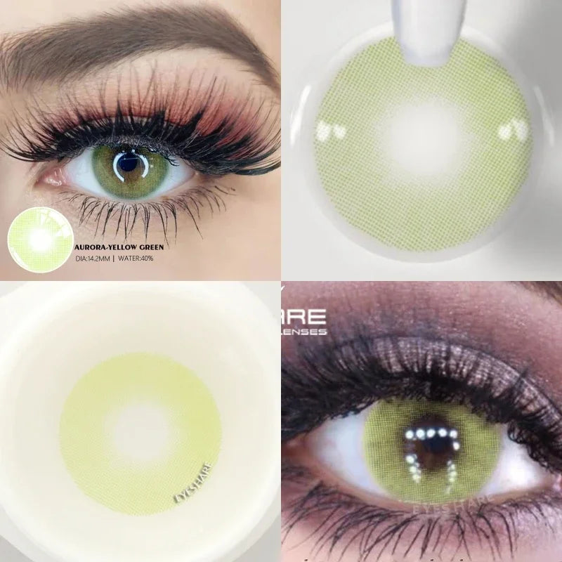 Rynx | 1 Pair Colored Lenses Ocean Colored Contact Lenses Beautiful Pupil Makeup Contact Lens Annual Use Cosmetic Beauty Eye Lenses