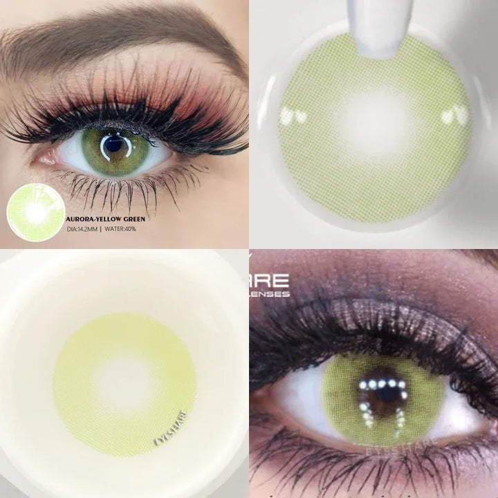 Rynx | 1 Pair Colored Lenses Ocean Colored Contact Lenses Beautiful Pupil Makeup Contact Lens Annual Use Cosmetic Beauty Eye Lenses