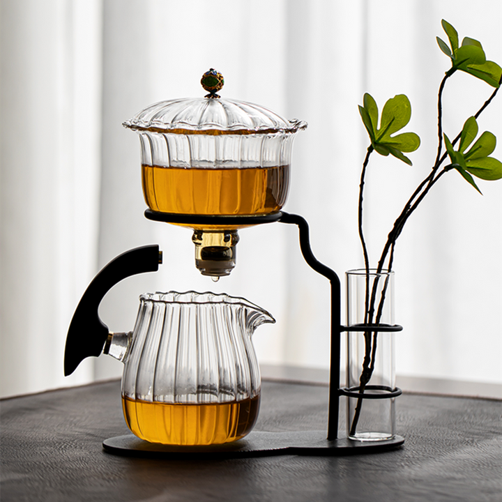 Lisslune | Nature Leaf Magnetic Semi-Automatic Tea Set