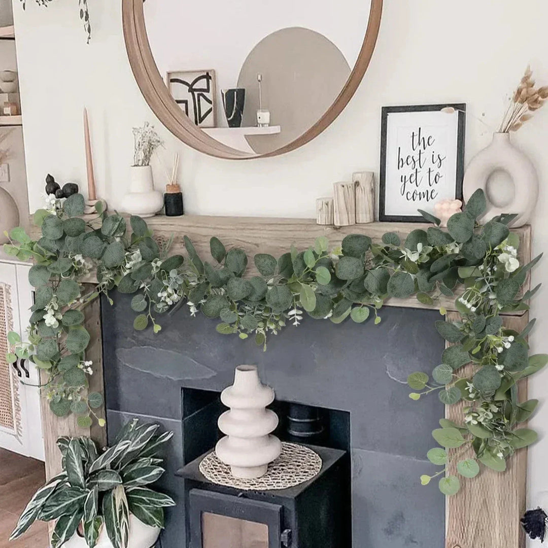 Lisslune | Garland - EucaGreen - Artificial Eucalyptus - 2-piece Set