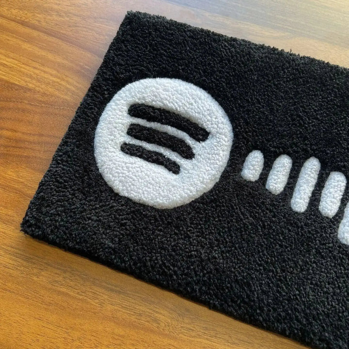 Rynx | Spotify Music Codes Carpet Digital Printing Technology Simple Entry Gift Handmade Non-Slip Decorative Carpet
