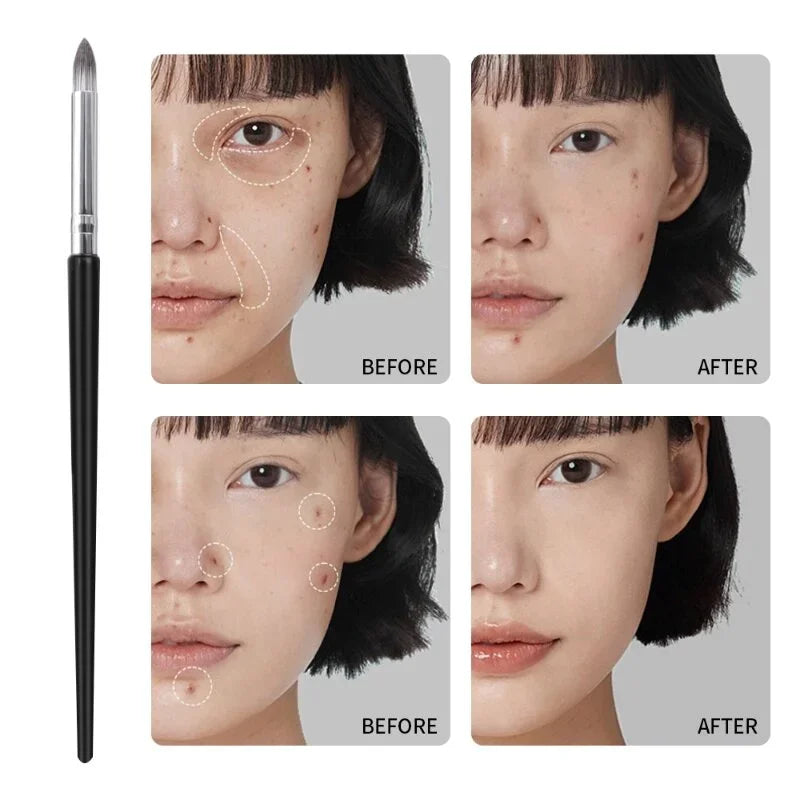 Rynx | Pencil Tip Concealer Brush Wrinkle Brightening Decree Pattern Eye Bag Concealer Mask Foundation Makeup Brush Beauty Tool