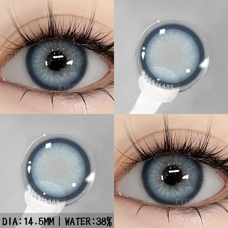 Rynx | Colorful Contact Lenses for Eyes 1 Pair Stylish Blue Eye Lenses Brown Lenses Gray Pupils Annual Cosmetic Green Lenses