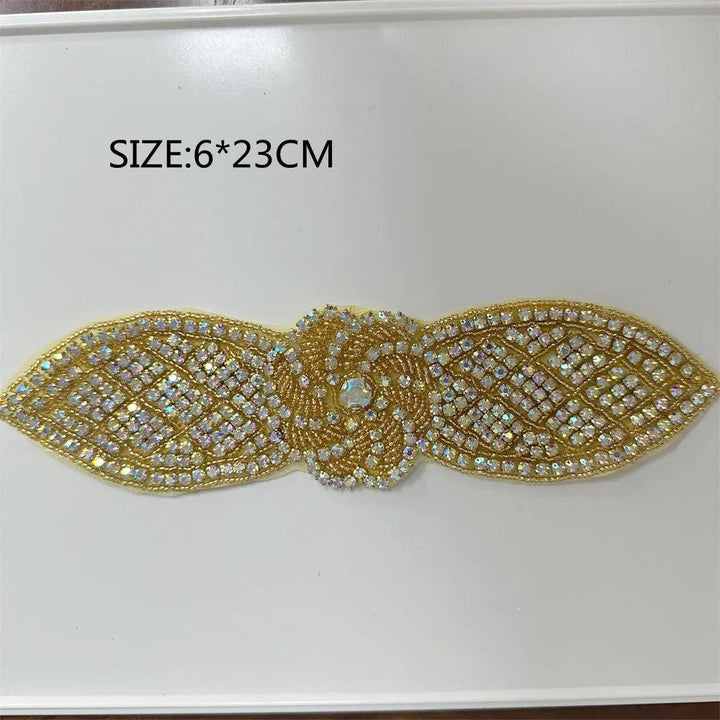 Lisslune | Shining Silver Rhinestone Flower Appliqué: Elegant Fashion Upgrade Accessory