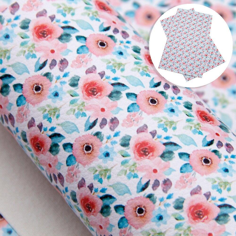 Lisslune | Floral Lychee Blossom Synthetic Leather Crafts Sheet - 20x33cm