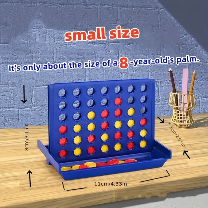 Rynx | Portable Connect 4 Classic Grid, 10.16 cm A row game, strategic board games for children, 2 players for family and children, ages 6 and up