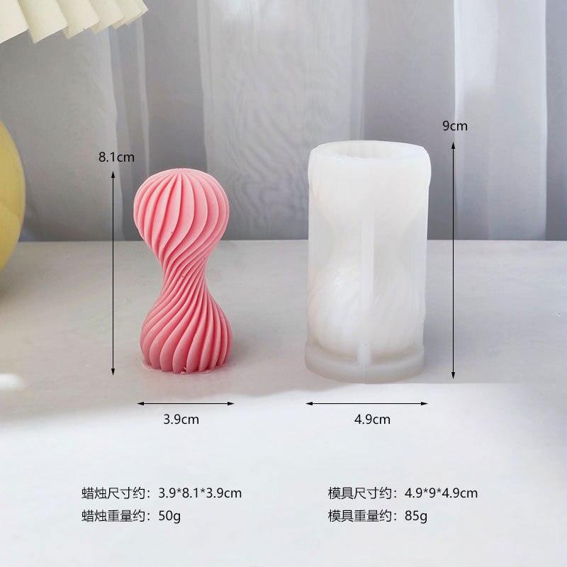 Lisslune | Creative spiral column silicone mold for unique candle and soap making!