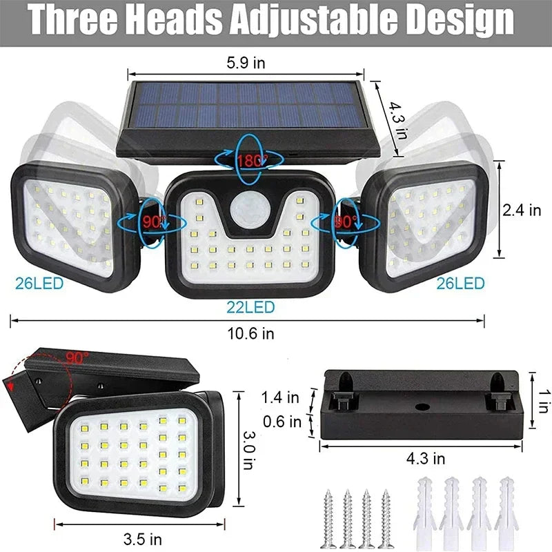 Lisslune | Power Save Motion Activated Outdoor Solar Lamp