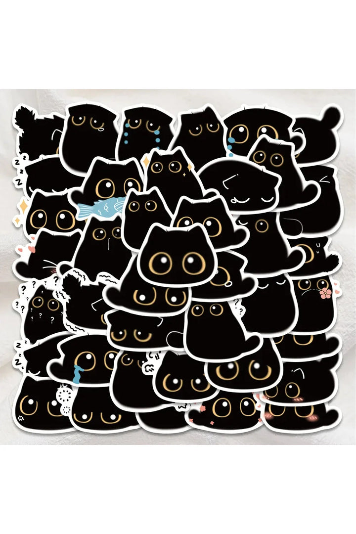Lisslune | Black Cat Stickers