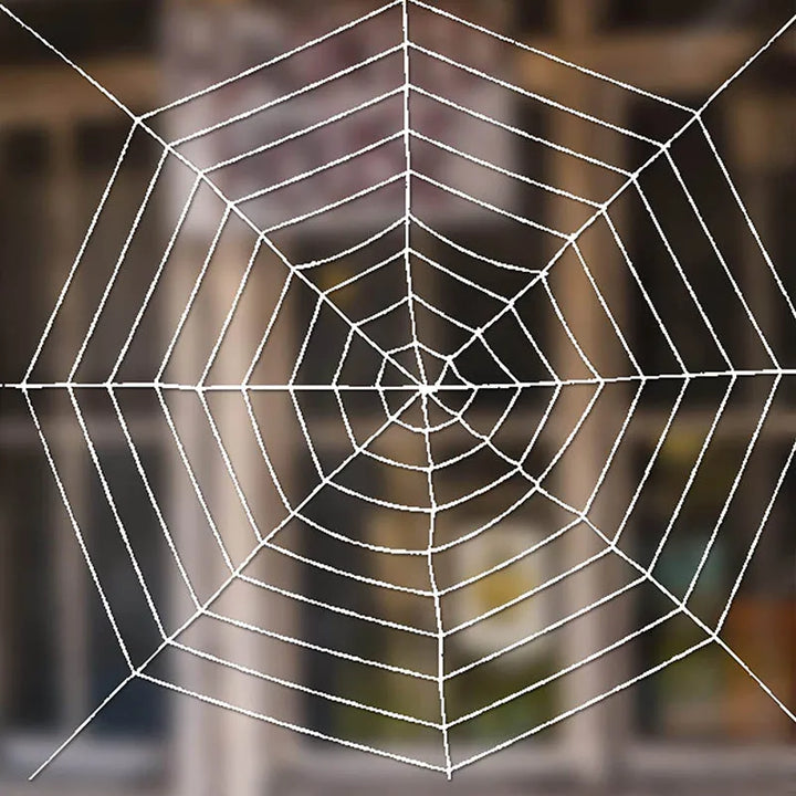 Rynx | 1.5M 2.5M Halloween Giant Spider Web Decoration Black White Stretchable Spider Web Party Indoor Outdoor Haunted House Home Decoration