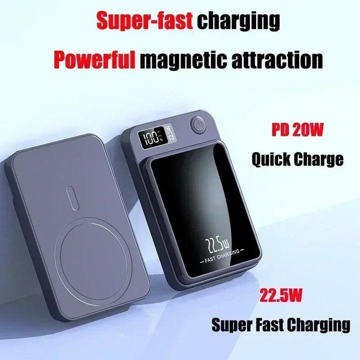 Lisslune | Ultimate 30,000mAh Wireless Power Bank - 22.5W Fast Charging with Magnetic Capability
