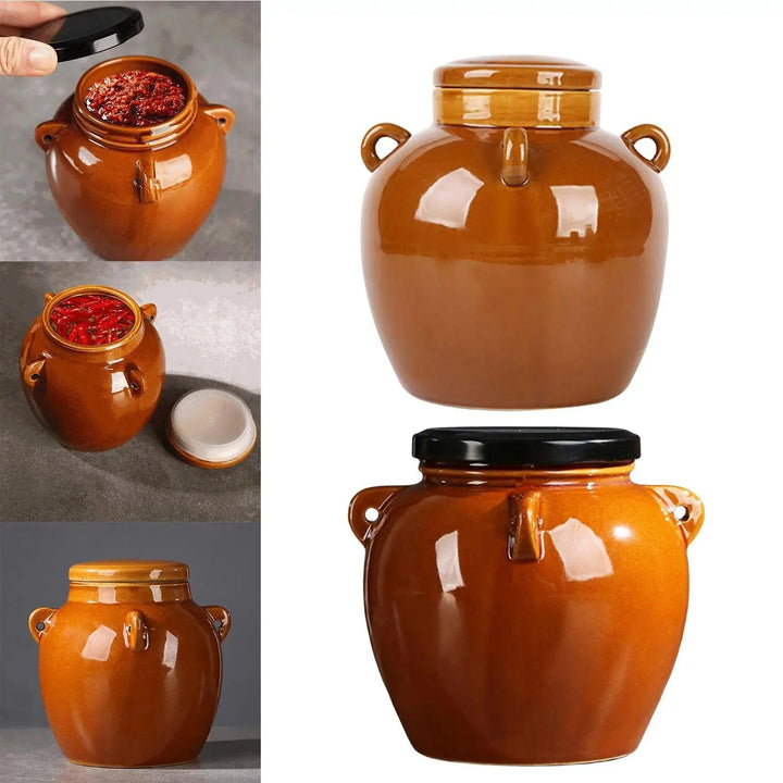Lisslune | Elegant sparkling ceramic storage jar for stylish kitchen decoration