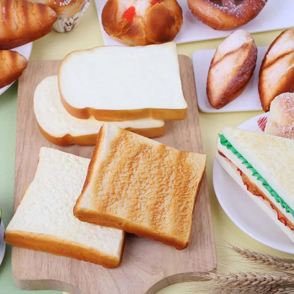 Lisslune | Lifelike Toast Bread Dough Donut Model - Perfect Synthetic Food for Bakery Displays and Kitchen Aesthetics