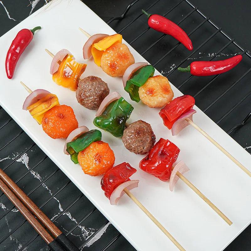 Lisslune | Realistic Barbecue Simulation Skewers for Creative Cooking Displays and Fun Play