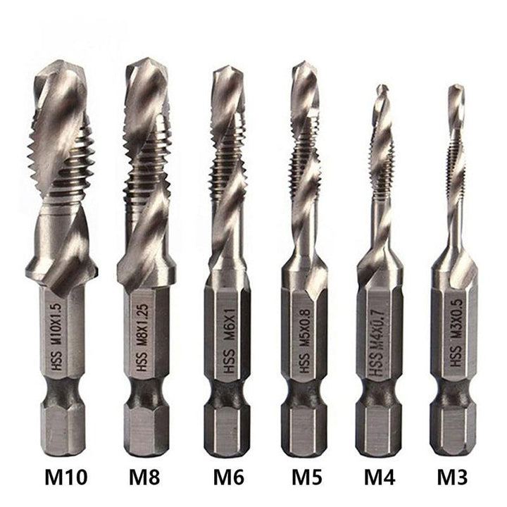 Lisslune | Precision Taps Set with Titanium Coating and Spiral Flute Design for Efficient Tapping and Chamfering